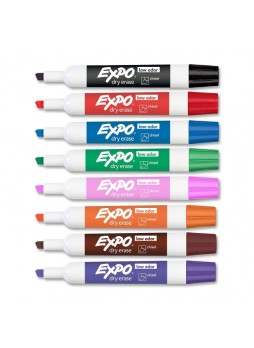 Expo 80078 II Dry Erase Markers, Assorted colors, Pack of 8